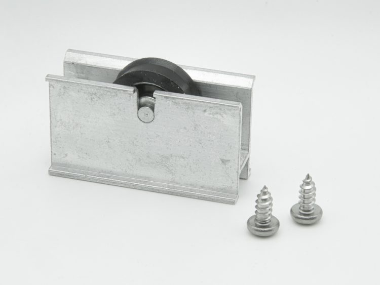 Rodamiento con carcasa de aluminio para puertas y ventanas correderas. RAN Serie Aluprón 21/640 aluminio fija (4 UNIDADES)