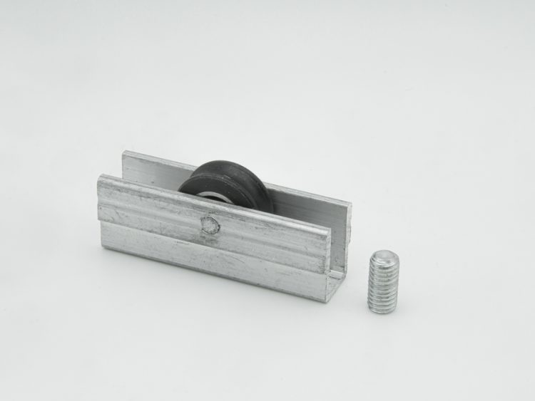 Rodamiento con carcasa de aluminio para puertas y ventanas correderas. Serie Aluminio KL CW 60 (4 UNIDADES)