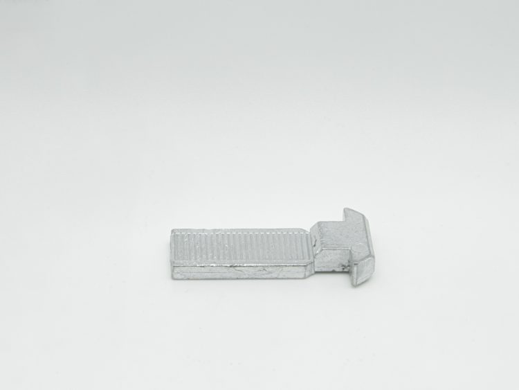 Gatillo desplazado para cierre embutido de acción vertical para puertas y ventanas correderas de aluminio. RAN Gatillo desplazado 35 mm (6 UNIDADES)