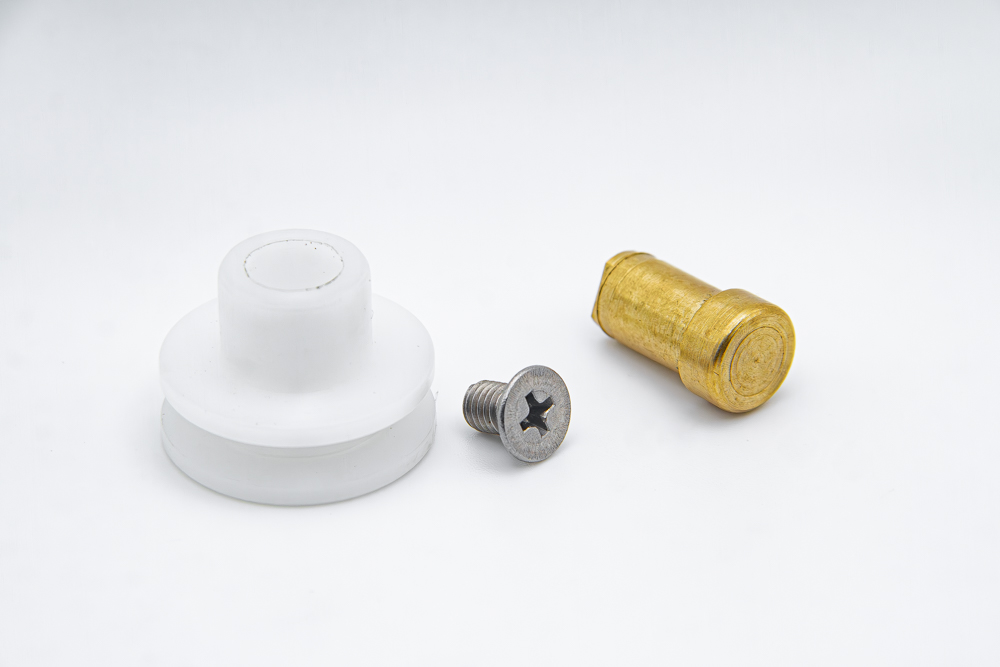 Rueda de nylon para mampara semicircular con rodamiento de casquillo, pista cóncava, cuello largo. Eje roscado M5, diámetro 25 mm. RAN (2 UNIDADES) - Imagen 4