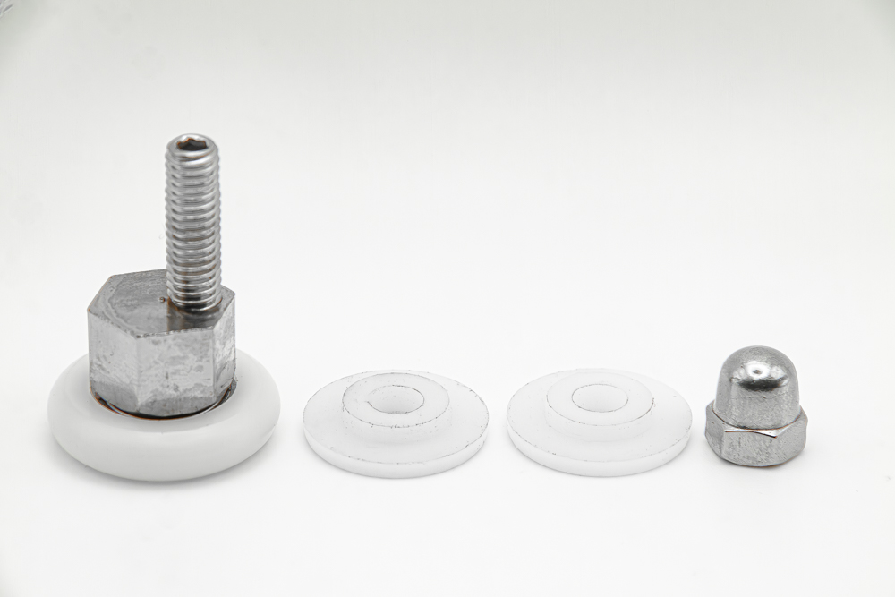 Rodamiento excéntrico regulable para mampara de ducha con puerta corredera de cristal. M6, diámetro 25 mm, rodamiento de agujas. RAN (2 unidades) - Imagen 5