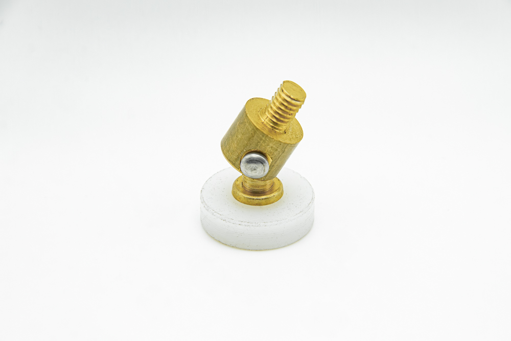 Rueda de nylon para mampara con rodamiento de casquillo, pista lisa. Espárrago M6, diám. 21 mm. RAN (4 UNIDADES) - Imagen 3