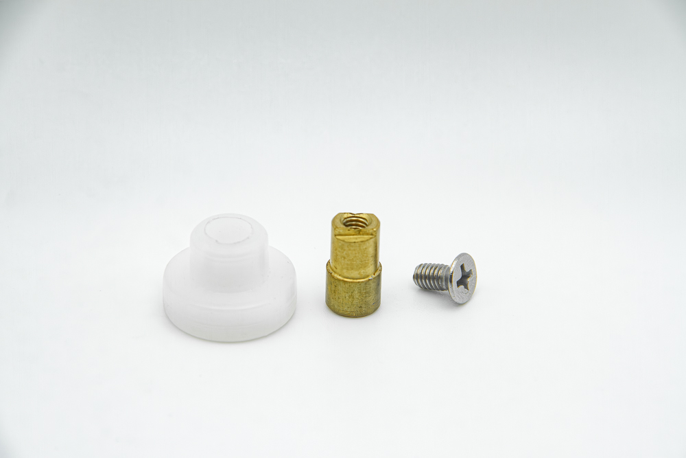 Serie Cazalla. Rueda de nylon para mampara con rodamiento de casquillo y cuello largo, pista lisa. Eje roscado M4, diámetro 19 mm. RAN (6 UNIDADES) - Imagen 4