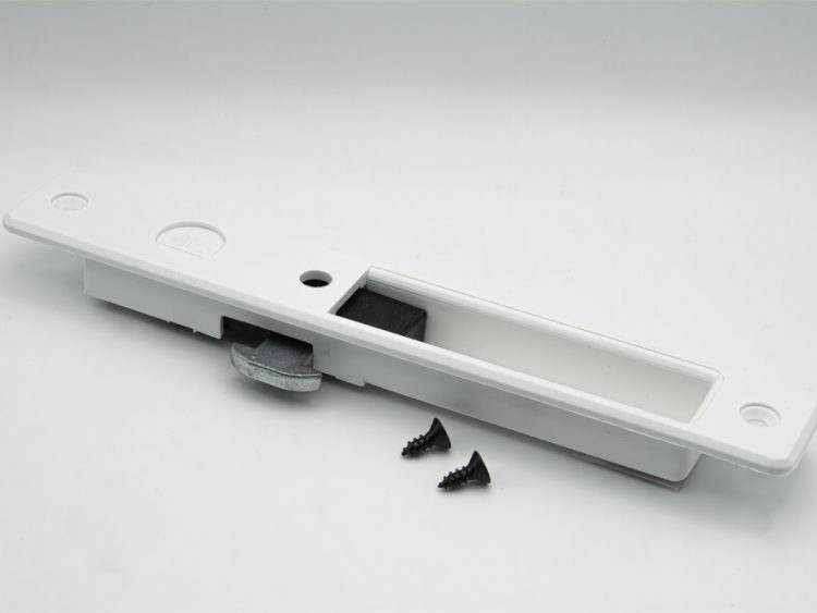 Cierre embutido nylon blanco con gatillo. RAN (2 UNIDADES)