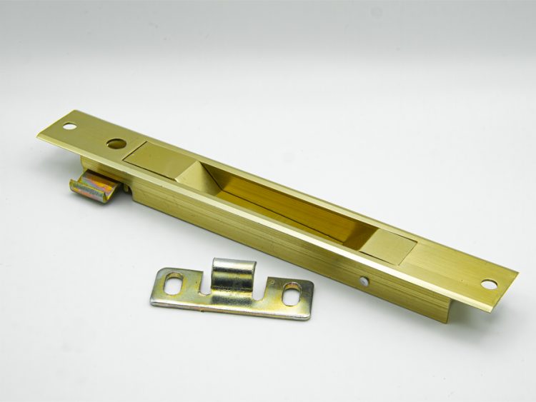 Cierre embutido acción frontal estrecho oro, incluye contracierre. RAN (2 UNIDADES)