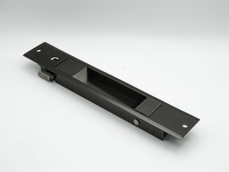 Cierre embutido de acción frontal para ventanas correderas de aluminio, fabricado en aluminio, modelo ancho, color bronce - RAN (2 UNIDADES)