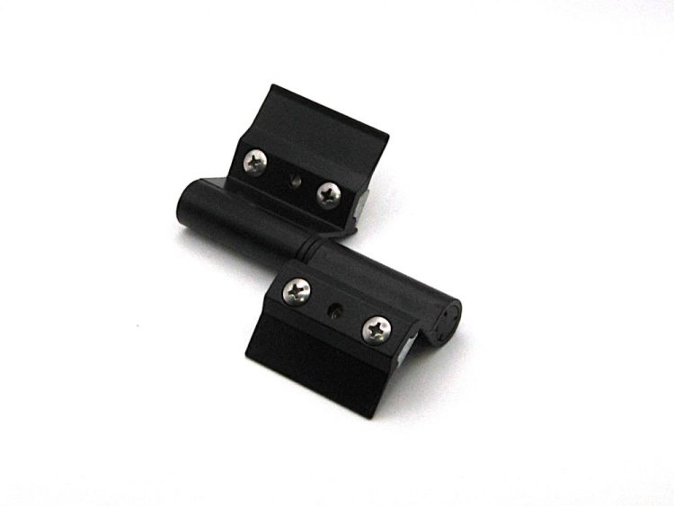 Bisagra de aluminio para serie 40x20, lacada negro, lado derecho. RAN (4 UNIDADES)