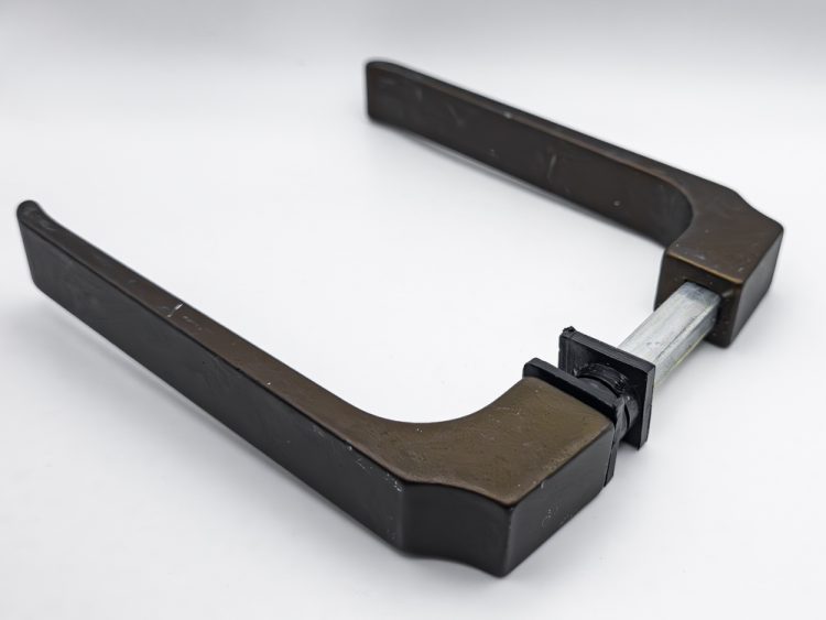 Manillas para puerta/ventana aluminio con cuadradillo 8 mm, bronce - RAN (1 JUEGO)