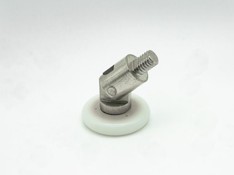 Rueda articulada para mampara con rodamiento de bolas y espárrago M6, 25 mm de diámetro. RAN (2 unidades)