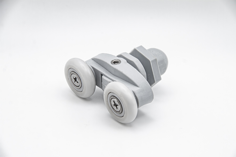 Rodamiento doble articulado con soporte de nylon para mampara de ducha. Tornillo M5, diámetro rueda 20 mm. RAN (2 unidades) - Imagen 3