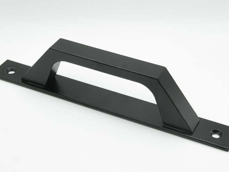 Tirador en asa para ventana corredera con escudo. Color negro. RAN (2 unidades)