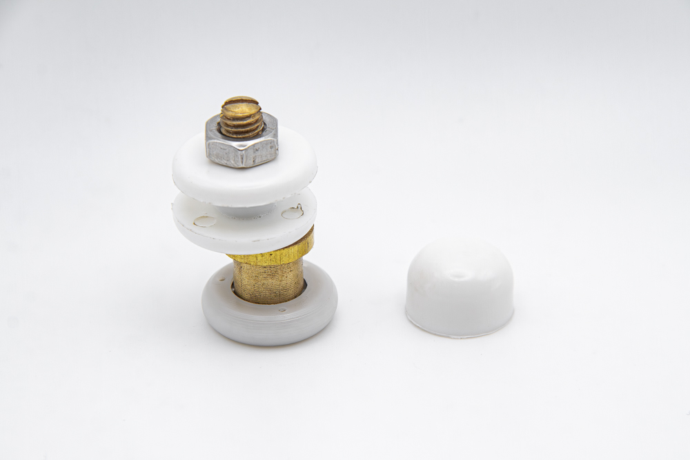 Rodamiento excéntrico regulable para mampara de ducha con puerta corredera de cristal. M6, diámetro 19 mm. RAN (2 unidades) - Imagen 3