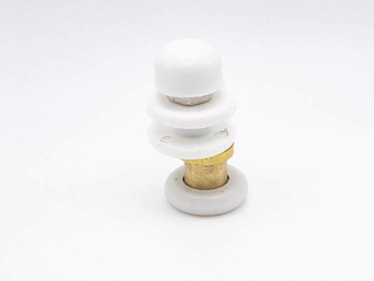 Rodamiento excéntrico regulable para mampara de ducha con puerta corredera de cristal. M6, diámetro 19 mm. RAN (2 unidades)