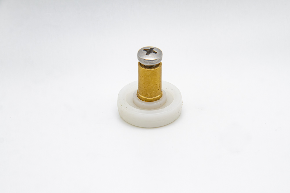 Rueda de nylon para mampara con rodamiento de casquillo, pista lisa, cuello largo. Eje roscado M4, diámetro 21 mm. RAN (2 UNIDADES) - Imagen 3