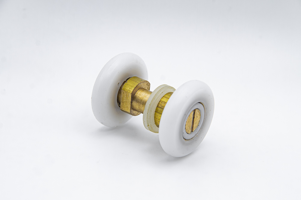 Rodamiento excéntrico doble para mampara de ducha con puerta corredera de cristal. Eje 7,6 mm, diámetro 25 mm. RAN (1 unidad) - Imagen 3