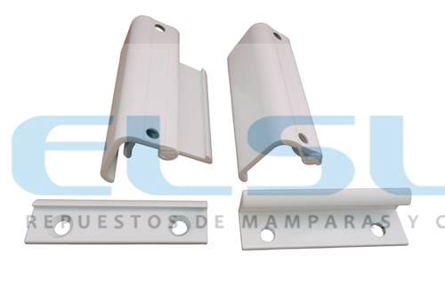 Juego de cierre lateral superpuesto para ventanas correderas de aluminio, color blanco - RAN (1JUEGO)