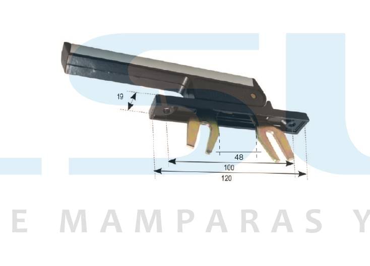 Cremona accionamiento frontal pletina aluminio blanca. RAN (1 UNIDAD) - Imagen 2