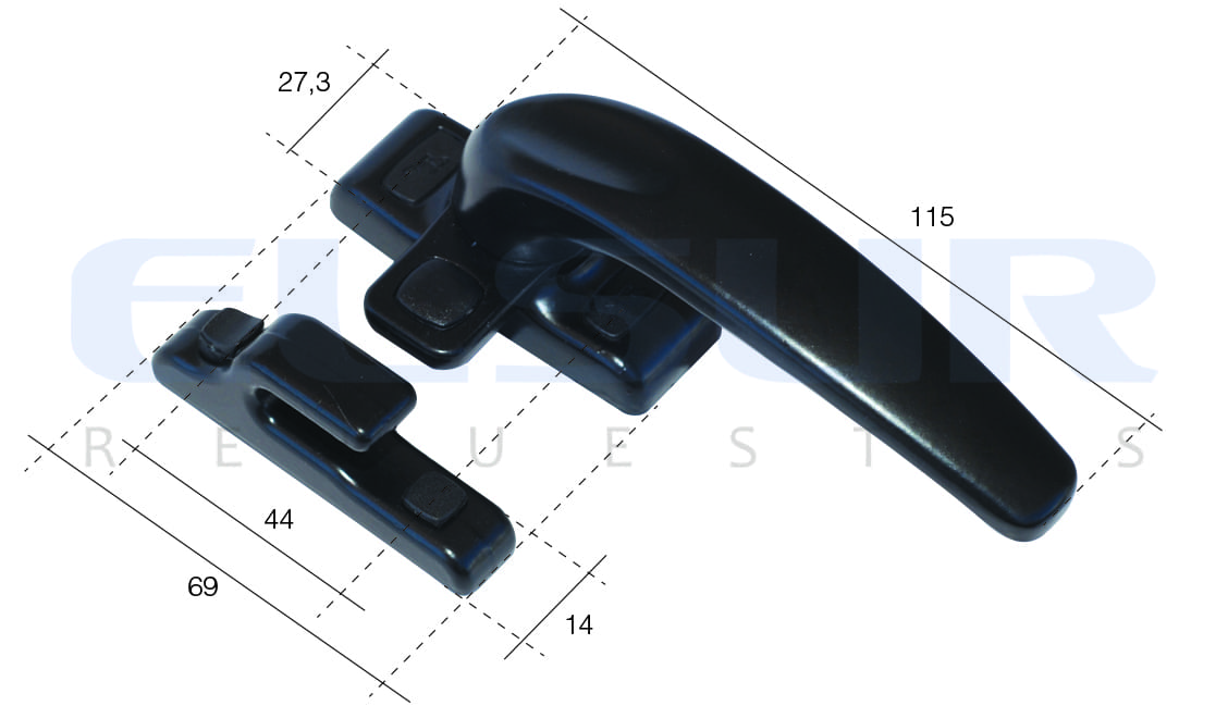 Cierre de presión con pala plana