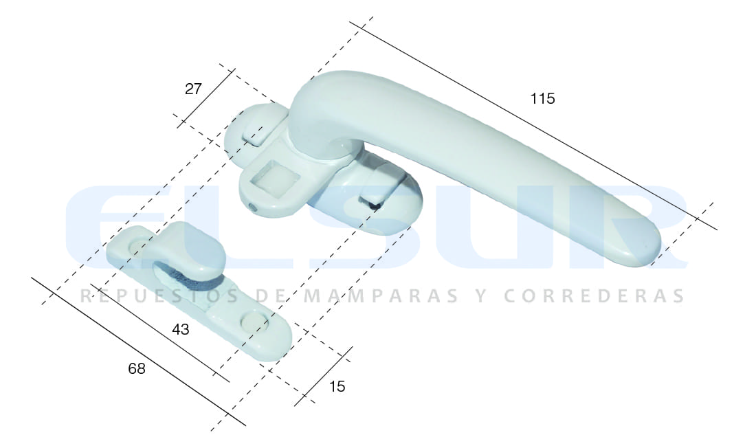 Cierre de presión con pala plana