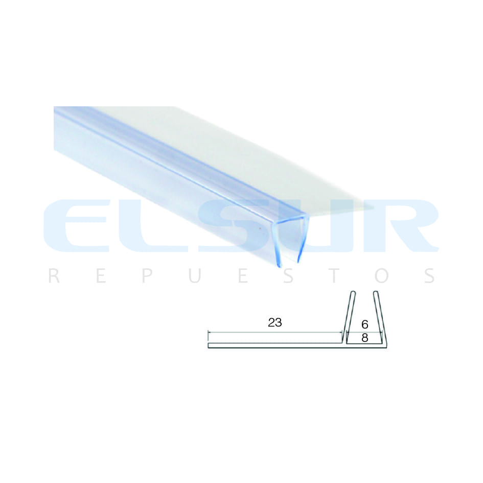 PERFIL REPUESTO MAMPARA