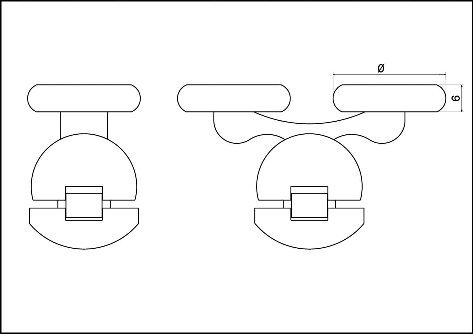 Juego de rodamientos doble articulados con soporte cromado para mampara de ducha. Tornillo M5, diámetro rueda 23 mm. RAN - Imagen 2
