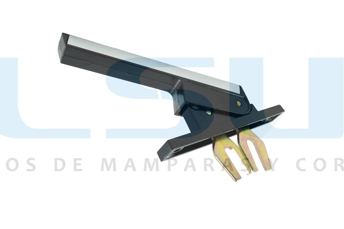 Cremona accionamiento frontal pletina aluminio plata