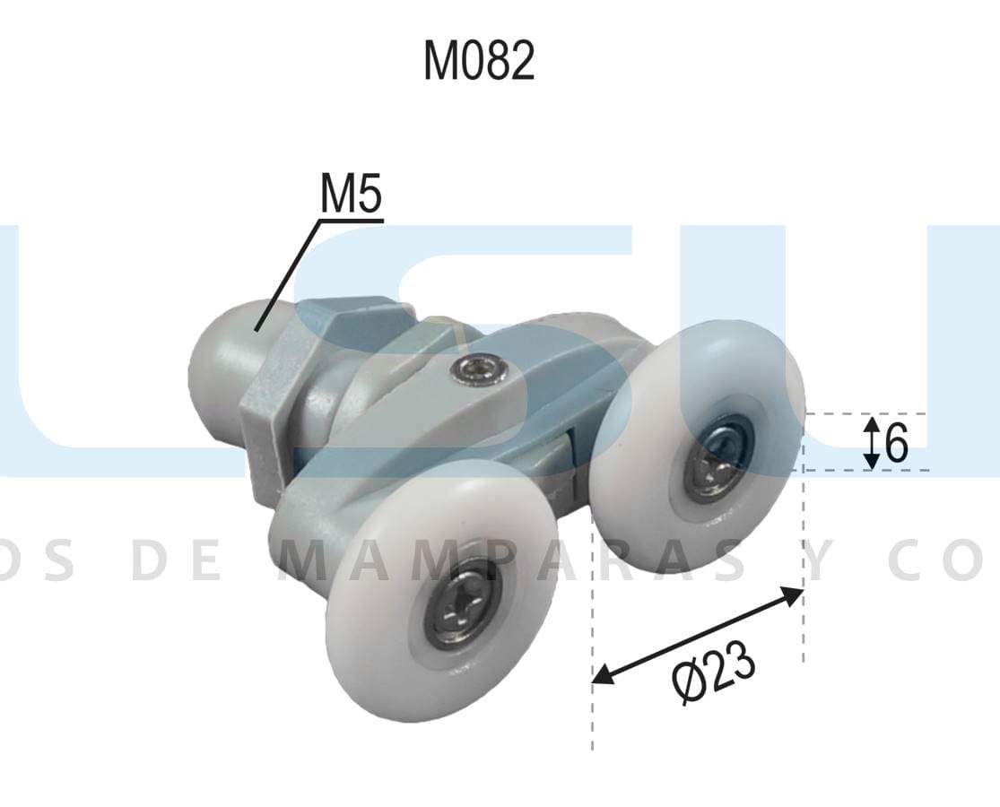 Pinza doble rodamiento 23 mm bolas M5