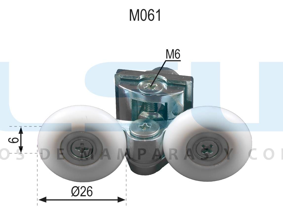 Pinza metálica cromada doble rodamiento cogida tuerca 26 mm bola