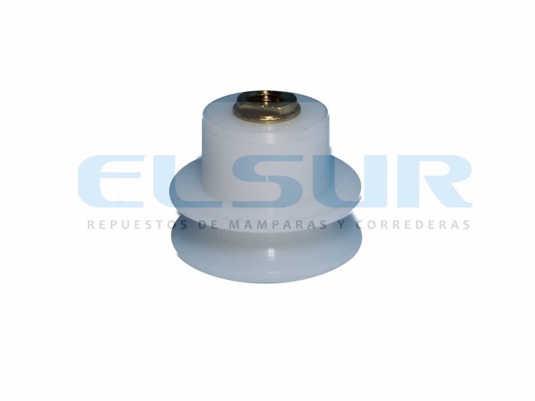 Rodamiento semicircular 25mm nylon con tornillo 5×8